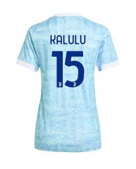 Juventus Pierre Kalulu #15 Maglia Gara Trasferta Repliche 2025-26 Donna Maniche Corte